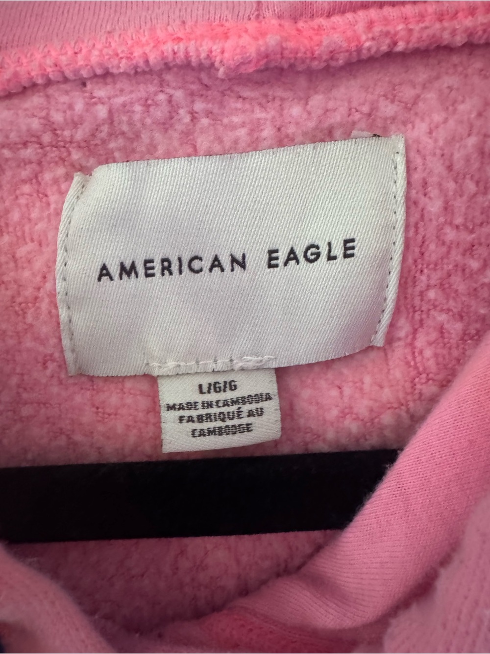 American Eagle Size L Women's Coral/Pink Cropped Hoodie - Picture 4 of 9